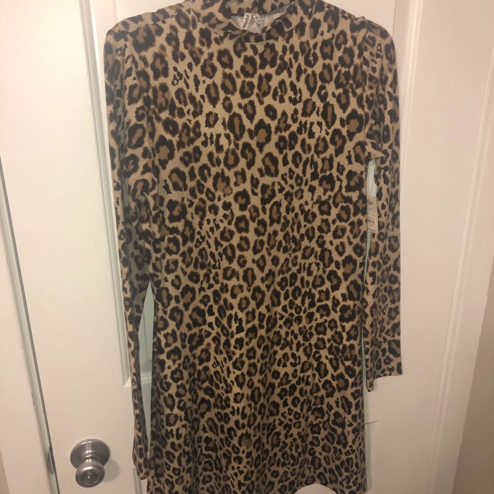 NWT! Long Sleeve Leopard Dress
